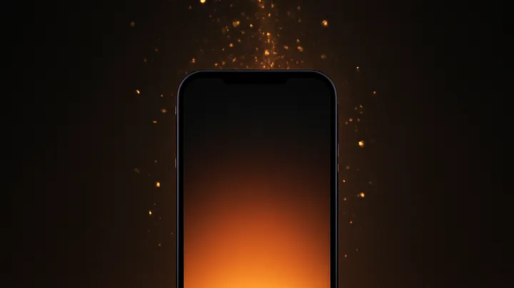 KUYAJILI COM Modern phone with glowing screen